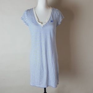 Ralph Lauren Blue and White Striped Sleepshirt